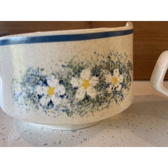 TemperWare by Lenox Dewdrops Cream‎ and Bowl With Handle Set Of 2 - Picture 6 of 9